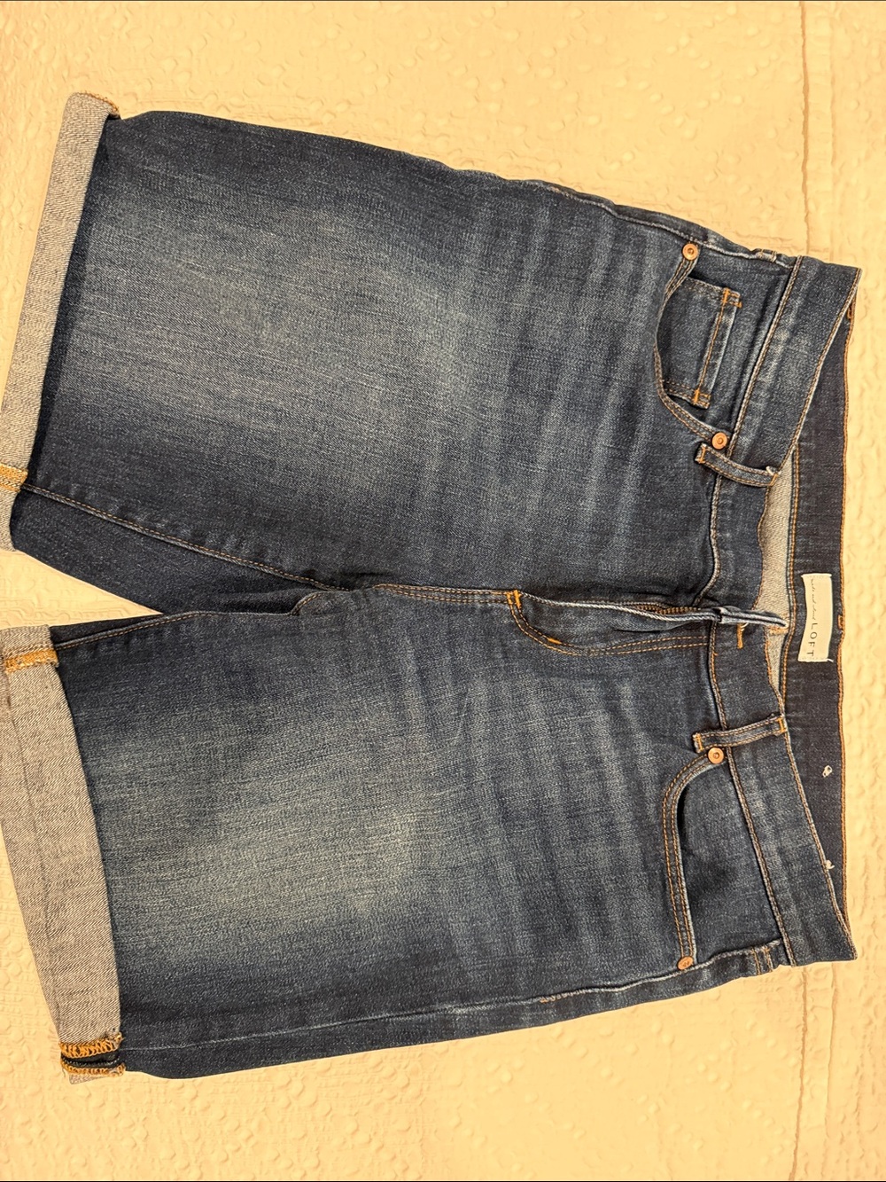 LOFT Dark Blue Denim Jean Shorts